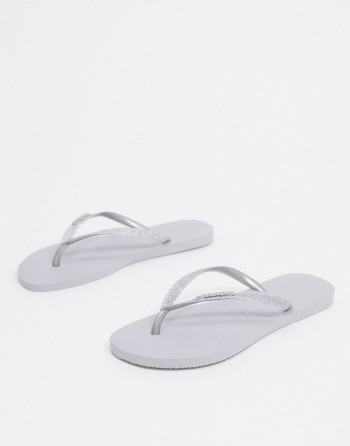 Havaianas Slim Sparkle Sive - Ženske Japanke | 32507QHPA